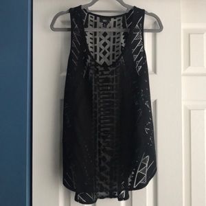 Black sheer tank top